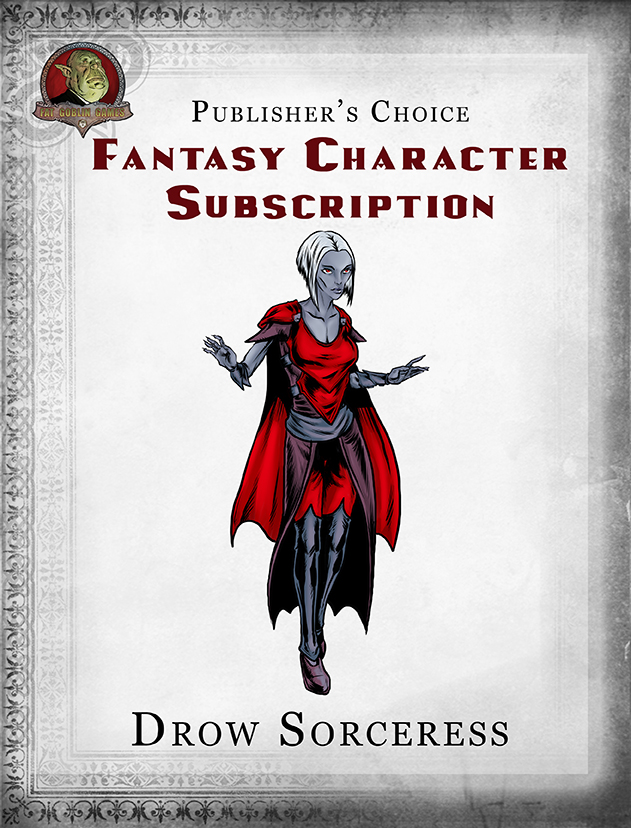Publishers Choice – Fantasy Characters: Drow Sorceress – RPG Stock Art